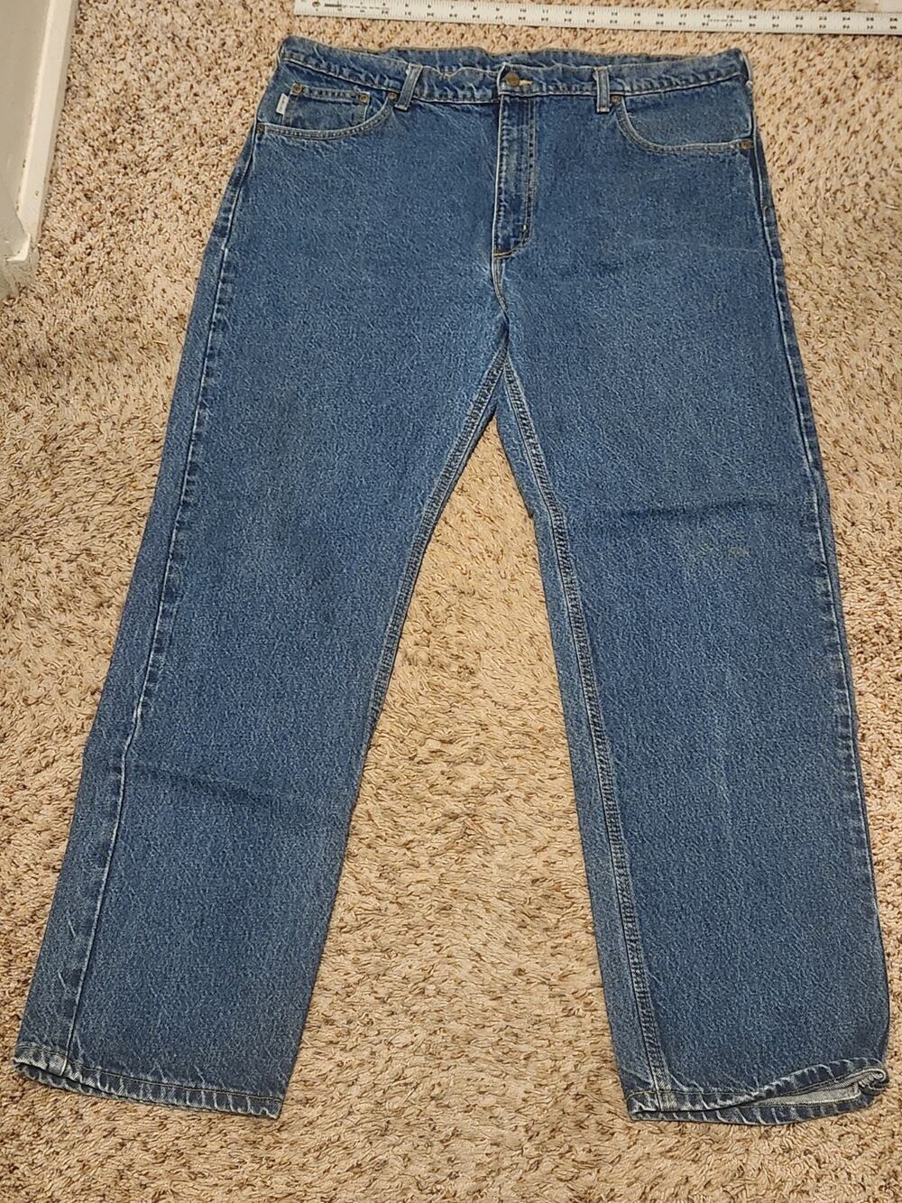 CARHARTT B18 PRW Traditional Fit 100% Cotton Blue Jeans Men’s Size 40x30 USA